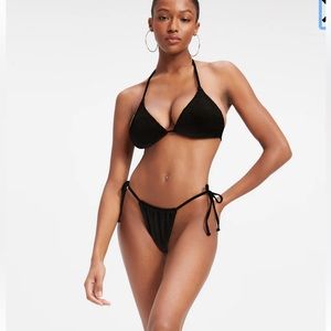 Good American Tiny Ties Bikini Bottom NWT